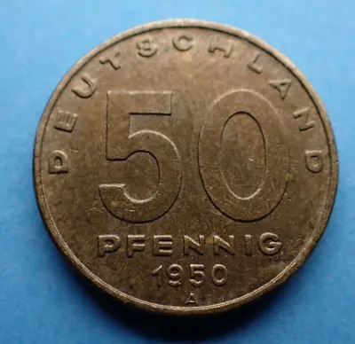 East Germany DDR 50 Pfennig 1950 A As Shown. • £14.50