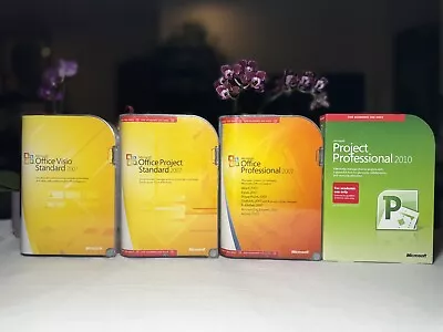 Genuine Microsoft Office Project Standard Visio & Professional Lot Of 4 VG+ • $70