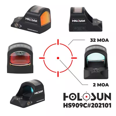 HOLOSΛN MultiReticle Red 2 MOA Dot Solar Reflex Sight Concealed Carry • $178.12