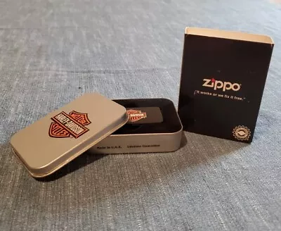 Vintage Zippo Harley Davidson 95th Anniversary Money Clip Black Matte Made USA • $25