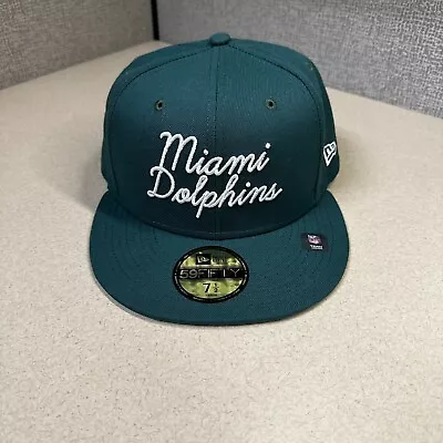 New Era 59 Fifty NFL Cap Fitted 7 1/2 Miami Dolphins Official Gear • $34.95