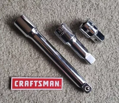 Craftsman 1/2  Drive Extension Bar Set 3pcs 1.5  3  6  Lengths • $18.12