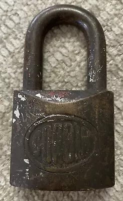 $9.99 • Buy Vintage Patent CORBIN Cabinet Lock Co Brass Padlock Only Antique Padlock No Key