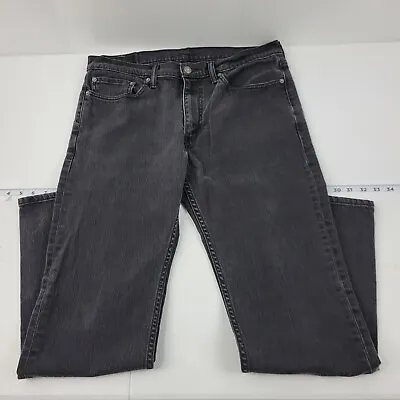 Levi's 514 Jeans Black Denim 36x32 Mens Straight Fit 1083 • $15.17