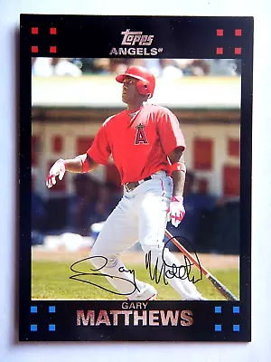 Gary Matthews #25 Topps 2007 Baseball Card (Los Angeles Angels) VG • $2.19