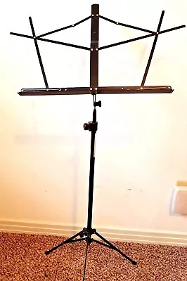 Stageline Music Stand Black Metal Folds Adjustable Band Orchestra Choral • $11.04