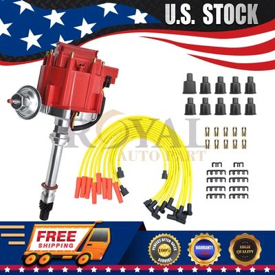 $91.39 • Buy Chevy SBC 350 BBC 454 HEI Distributor & Spark Plug Wires Ignition Combo Kit GM08