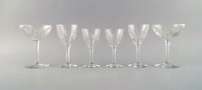 $340 • Buy Baccarat, France. Six Glasses In Clear Mouth-blown Crystal Glass.