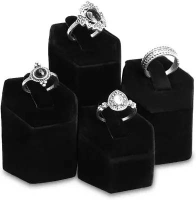 Ring Stand Holder Display Set Ring Holders - Black Velvet • $17.44