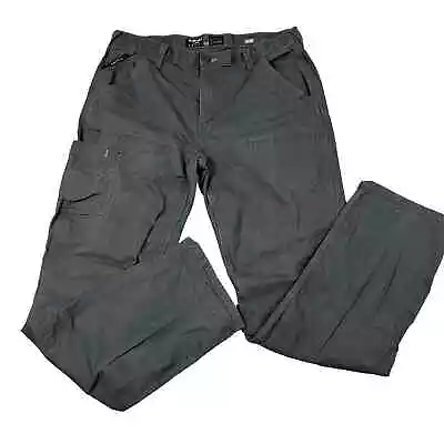 ARIAT Rebar M4 Relaxed Straight Cargo Pants 38x34 Men Gray Stretch Utility Work • $34.99