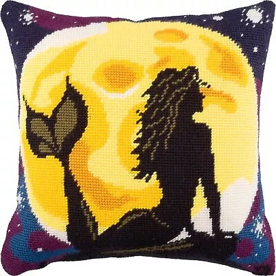 DIY Needlepoint/Tapestry Pillow Kit  Mermaid  16x16 In / 40x40 Cm • $36.45