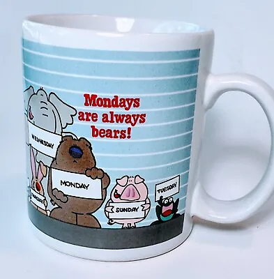 VTG Kersten Bros.  Mondays Are Always Bears  Japan NOVELTY Workplace Coffee Mug. • $10.95