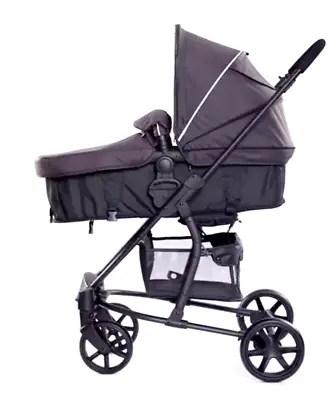RICCO Baby 2-in-1 Foldable Buggy Stroller Pushchair With Reversible Seat - Black • £79.99