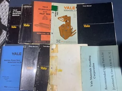 Lot # 8 - Ten Fork Truck Repair Parts & Service Manuals Books Yale Forklifts & • $79.95