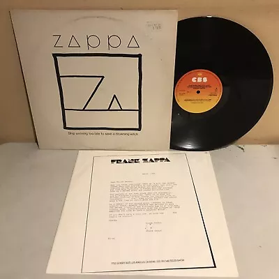 Frank Zappa Ship Arriving Too Late To Save A Drowning Witch LP 1982 CBS-85804 • $12.99