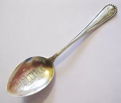 Sterling Silver Souvenir Spoon Detroit Michigan Mechanics Gold 1905 Dorchester • $38