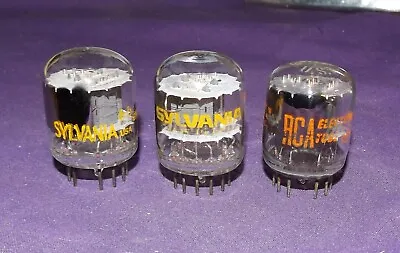 2 Sylvania & 1 RCA 6B10 Test Strong Compactron Vintage Radio TV Vacuum Tubes Lot • $4.49