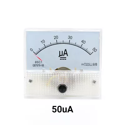 DC Current 50/100/200/300/500uA Analog Amperemeter Panel Meter Gauge 85C1 • $6.65