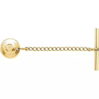 $4.50 • Buy Yellow Plated Men's Tie Tack Clutch With Chain