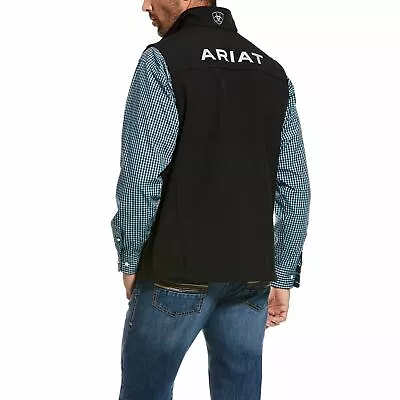 Ariat® Men's Logo 2.0 Black Stretch Softshell Vest 10028321 • $109.95