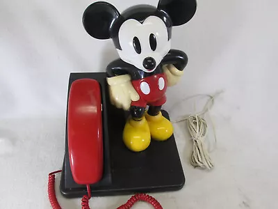 Vintage 1980's Mickey Mouse AT&T Push Button Telephone (works) • $48.99