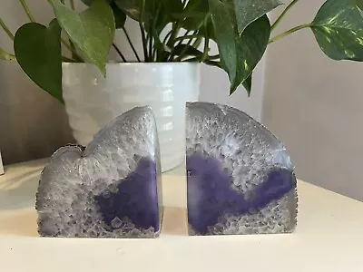 Purple Crystal Bookends • $13