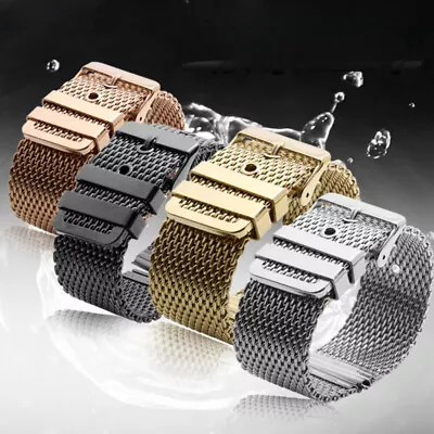 Milanese Stainless Steel Watch Strap Men's Quality Mesh Metal Band 18 20 22 24mm • $17.88