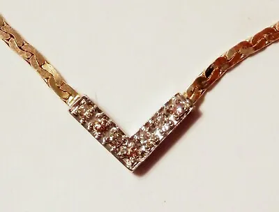 Lovely Vintage 7 VS2 Diamond Chevron Shape 14K Yellow Gold 7  Bracelet • $249