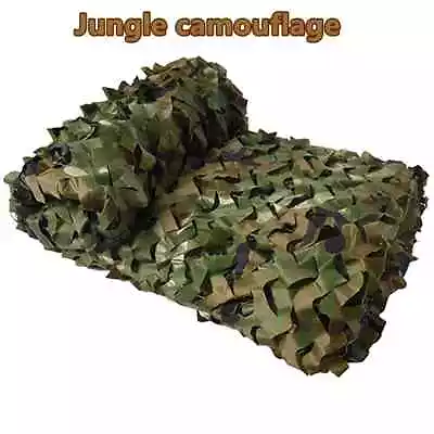 Military Camouflage Network Sunshade Tent Hunting Shelter Outdoor Camping Cover • £59.88