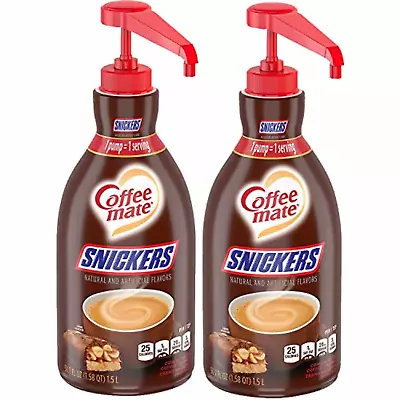 Coffee Creamer Snickers Concentrated Liquid Pump Bottle Non Dairy No Refrige • $49.66