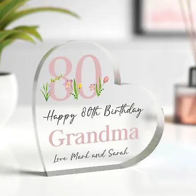 Personalised 60th 70th 80th Birthday Gifts Her Mum Nanny Women With Grey Bag • £9.99
