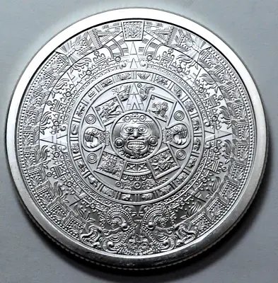 5 Oz 999 Silver Aztec Mayan Calendar Collectible Coin Medal Bullion Rare Round : • £100.95