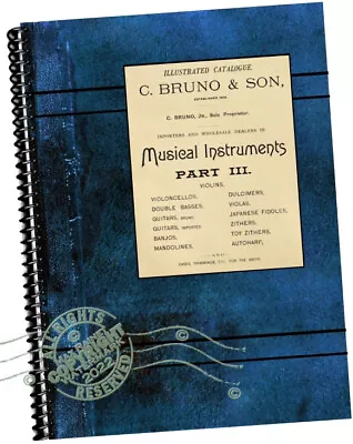 C Bruno Son (1890) Musical Instruments CATALOG * Violins Banjos Zithers Guitars • $110.95