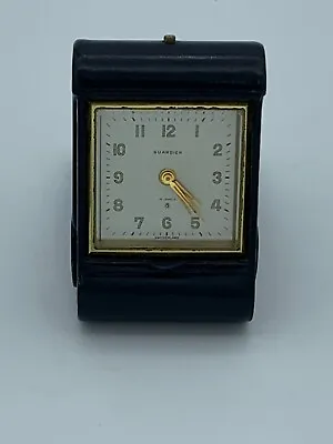 Antique 8 Days Guardier 15 Jewels Rare Swiss Travel Alarm Clock • $75