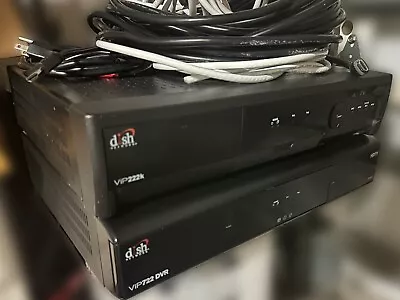 DISH Network VIP 222k TV Receiver + VIP 722 HDMI DVR + Splitter & Remotes Bundle • $75