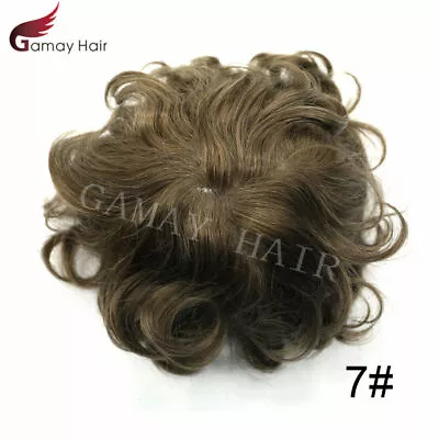 Mens Toupee French Lace Human Hairpiece Front Lace Natural Hairline Wigs BX2 • $229