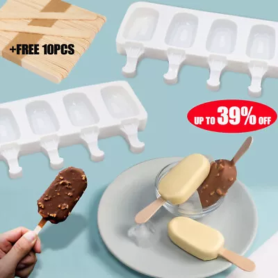 Large Frozen Ice Cream Pop Mold Kitchen Popsicle Maker Lolly Cake Mould Tray Pan • £4.11