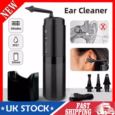 Ear Wax Removal Tool Water Powered Wush Ear Cleaner Electric Ear Cleaning Kits • £27.96