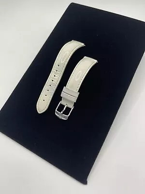Authentic Michele Womens 16mm White Glossy Patent Leather Watch Band Strap • $34.95