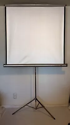 Da-Lite Silver King 50  X 50  Vintage Projection Screen With Folding Stand • $98