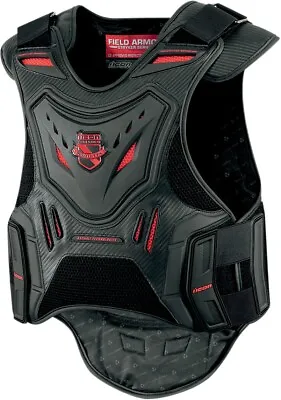 Stryker Field Armor Vest Black/Red Large/X-Large Icon 2701-0511 • $130