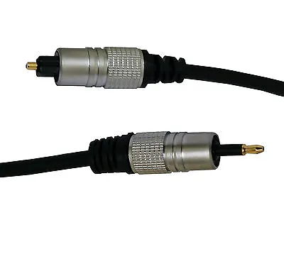 1.5m TOSlink Fibre Optic Audio Digital Cable To Mini Toslink Optical 3.5mm Jack • £4.39