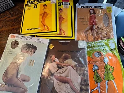 Vintage Pantyhose Lot Misc. 6 Pairs Burlington Etc…NOS VTG • $11.50