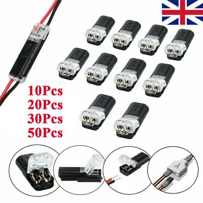 10pcs 2Pin Way Plug Car Waterproof Electrical Connector Wire Cable Automotive Uk • £3.98