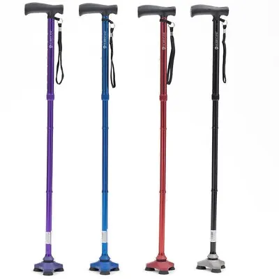 Hurrycane Walking Stick Folding Height Adjustable - Multiple Colours • £29.95