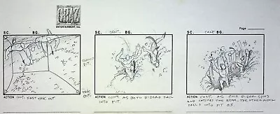 X-Men Animated Series Frank Squillace Production Hand Drawn Storyboard Pg MARVEL • $10