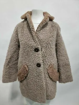Vintage Coat Genuine Swedish Fur “Skandipals” M 40” Single Breasted Shearling • £49.50