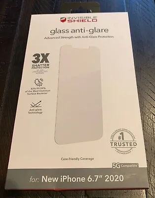 $7.75 • Buy ZAGG Invisible Shield Glass Anti-Glare Screen Protector For IPhone 12 Pro Max