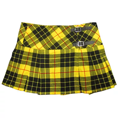 Viper London 13 Inch Yellow Tartan Micro Mini Kilt Skirt • $20.14