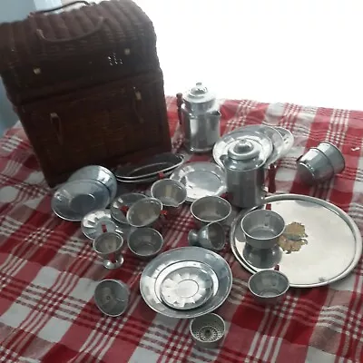 Vintage Childrens Picnic Set? Vintage Toy Camping ? Camp Cookware? Toy? UNMARKED • $99.99